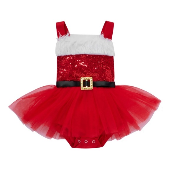 Red One Piece Santa romper - Picture 7 of 8